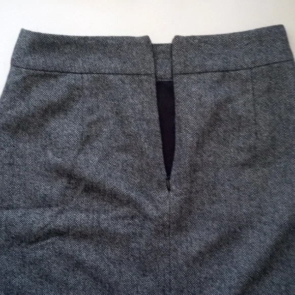 💫 Contemporaine By Simons Chic Gray A-Line Women's Woolen Blend Pencil Skirt - Picture 9 of 13